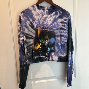🛍️ 3 for $20 🛍️ Purple Rain Tie-Dye Long Sleeve Cropped Shirt